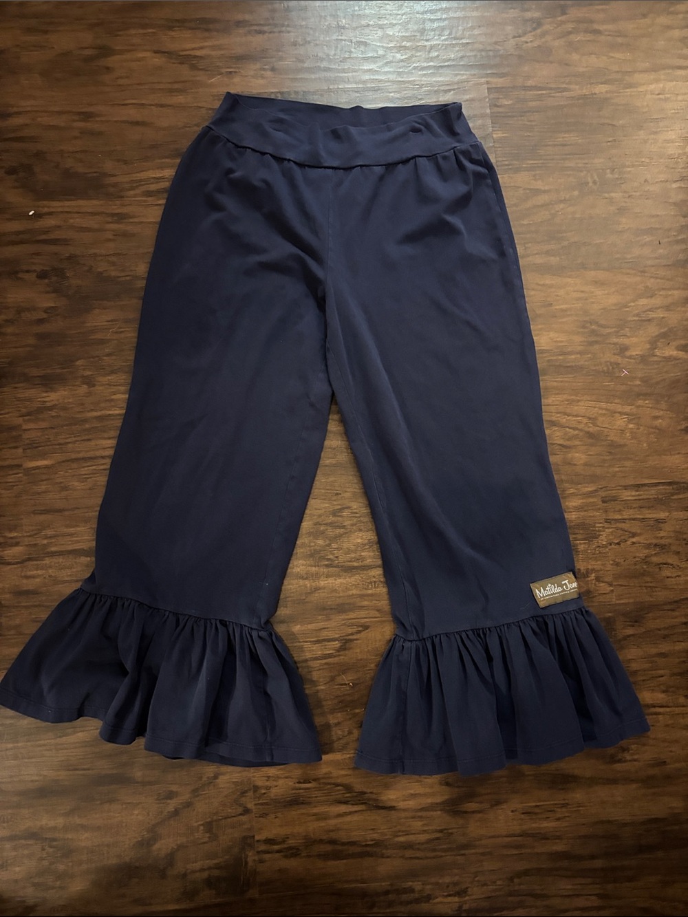 Women’s  Navy vs Ruffle Hem Knit Pants